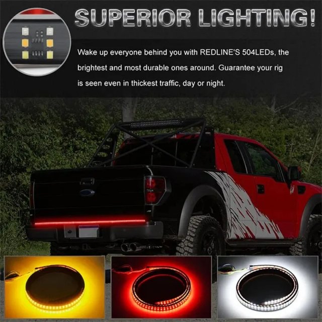 12V 48/60 Inch LED Tailgate Light Strip for Trucks - Image 3