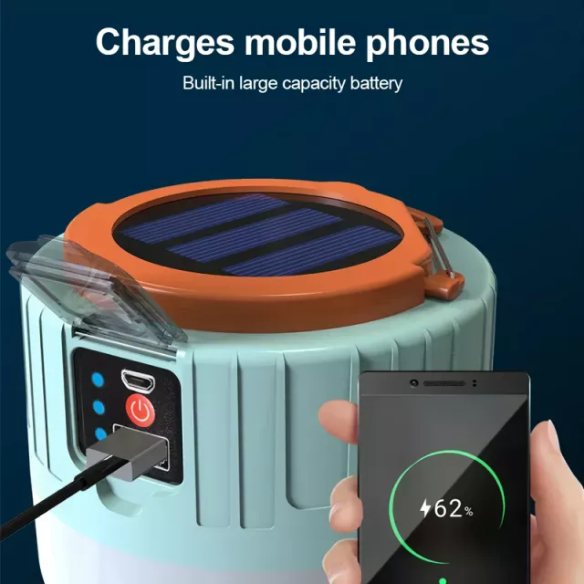 Solar Camping Lantern with Power Bank & Remote Control - Image 3