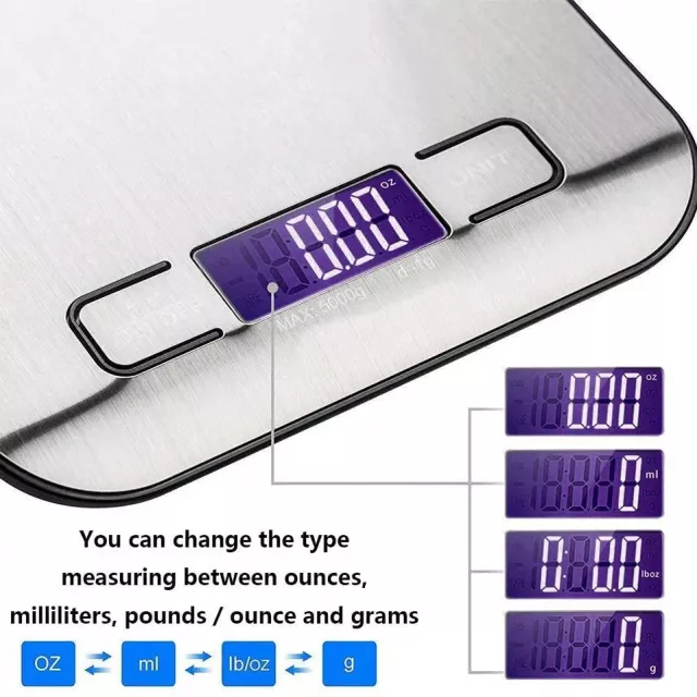 High-Precision 22lb/0.035oz Electronic Kitchen Scale for Baking - Image 4