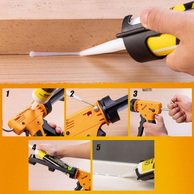 Non-Drip Caulking Gun with 12:1 Thrust Ratio - Image 4