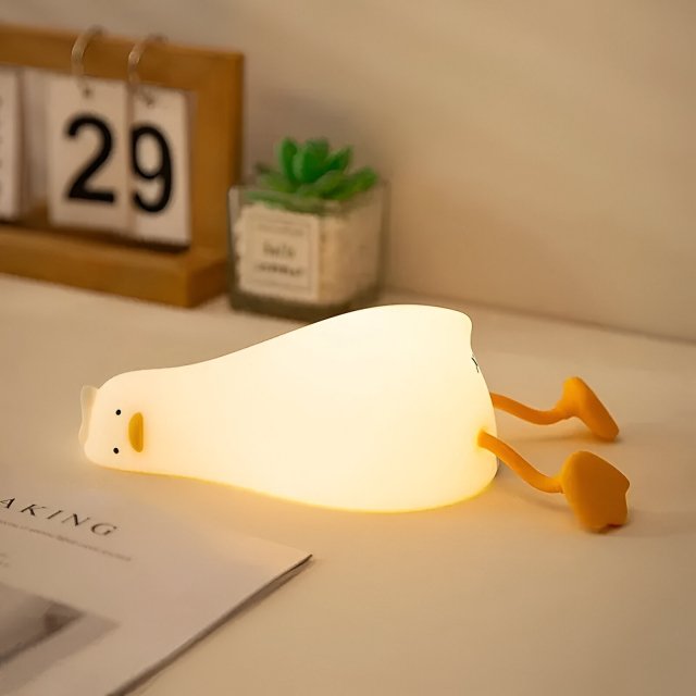 USB Rechargeable Cute Duck Nightlight with Touch Sensor and Dimmable Mood Light - Image 2