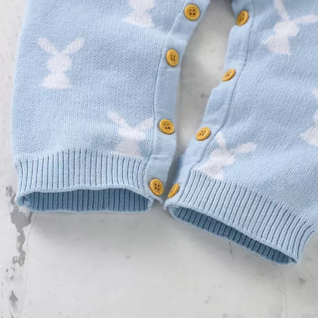 Cotton Knitted Newborn Baby Romper - Cute Rabbit Design 0-18M - Image 5