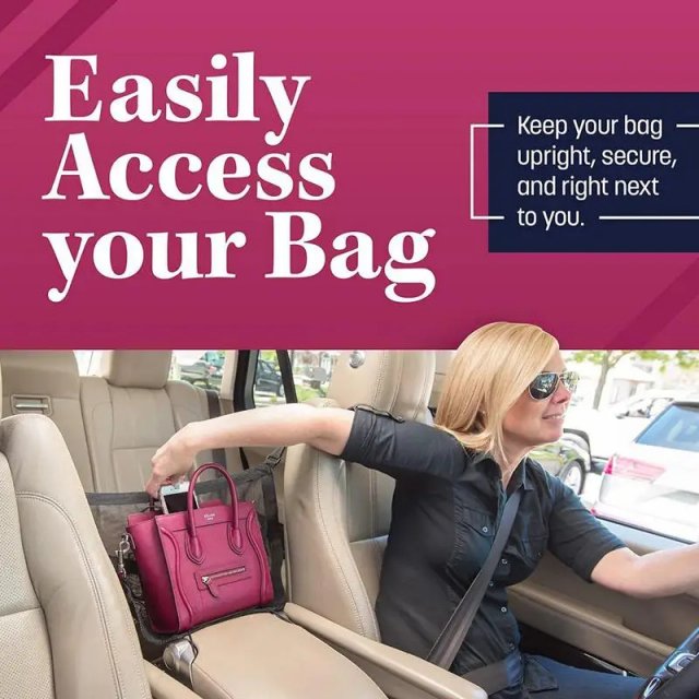 Backseat Dog Barrier & Car Seat Mesh Organizer for Pet Safety - Image 3
