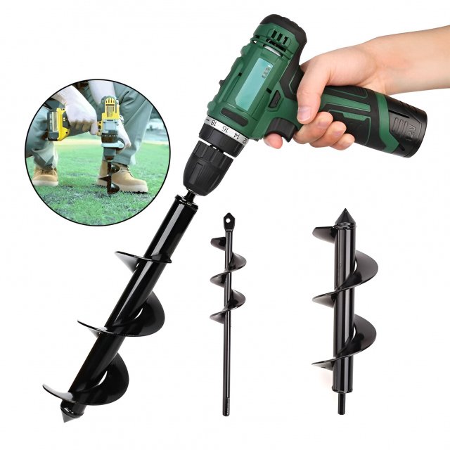 Heavy-Duty Garden Soil Auger Drill Bit for Planting, Digging - Image 3