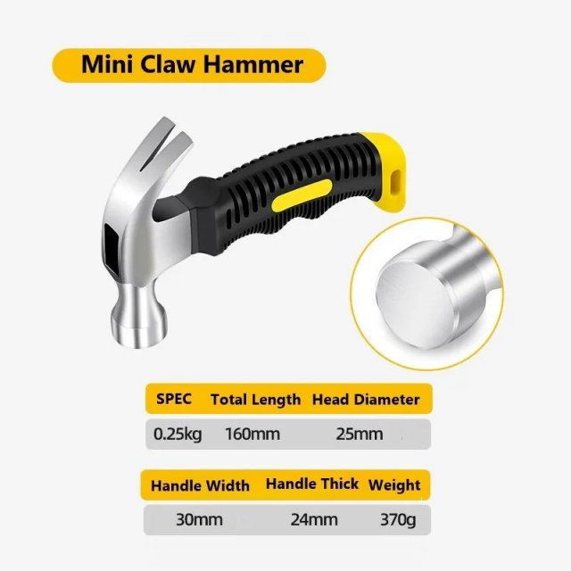 Multifunctional Mini Claw Hammer 6.3 Inch - Image 5