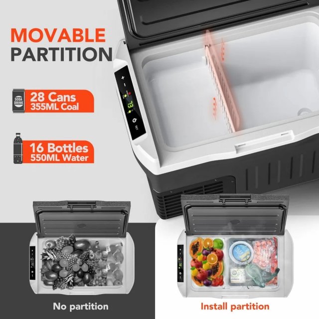 12V Car Refrigerator 32QT (30L) Portable Electric Cooler with Compressor - Image 3