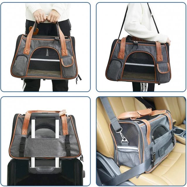 Portable Small Dog Carrier with Comfortable Handle - Image 3