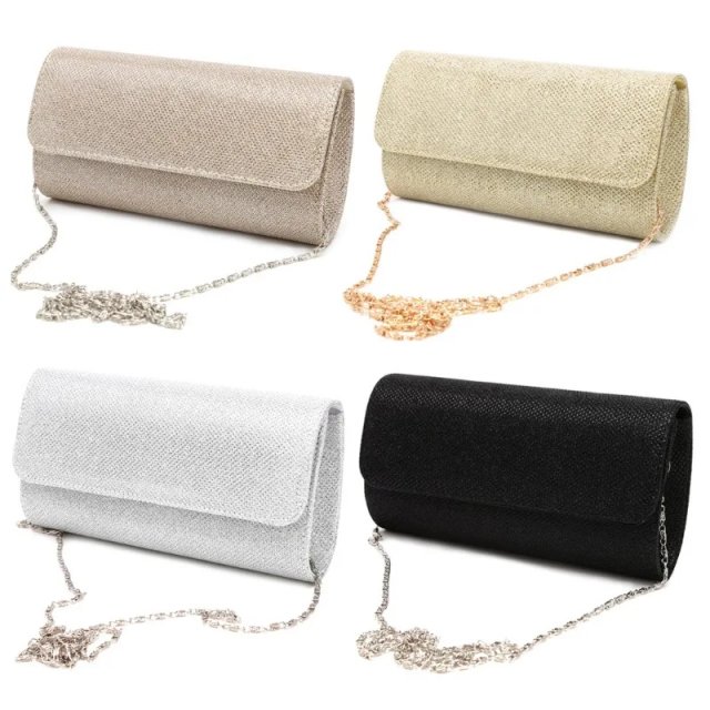 Luxury Shiny Chain Crossbody Clutch - Perfect Wedding & Party Bag - Image 7