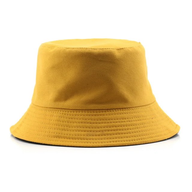 Classic Cotton Black Reversible Bucket Hat – Casual Sun Cap for Outdoor Adventures - Image 4