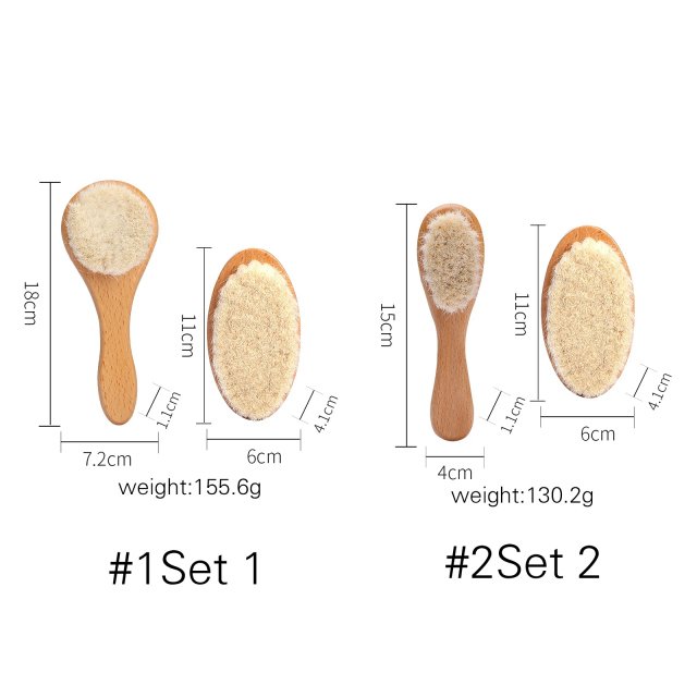 2pc/set Wooden Baby Brush & Comb Set - Image 6