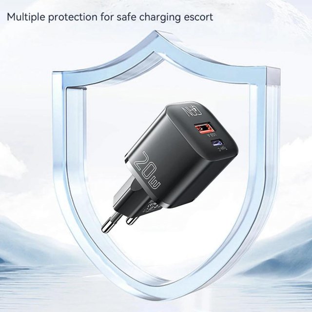 20W GaN USB-C Fast Charger with Dual Port for iPhone and iPad - Image 2