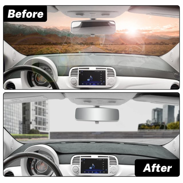 Custom-Fit Flannel Dash Mat for Fiat - Image 3