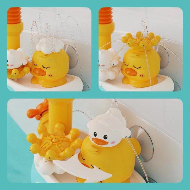 4-in-1 Baby Bath Toys with Sunflower Shower & Water Spray Sprinkler Set - Image 2