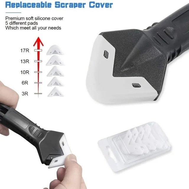5-in-1 Silicone Sealant Scraper & Caulk Remover Tool Set - Image 3