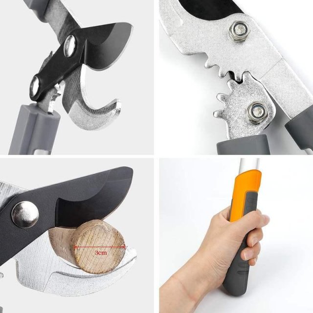 Professional Ratchet Pruning Shears with Long Handle - Image 5