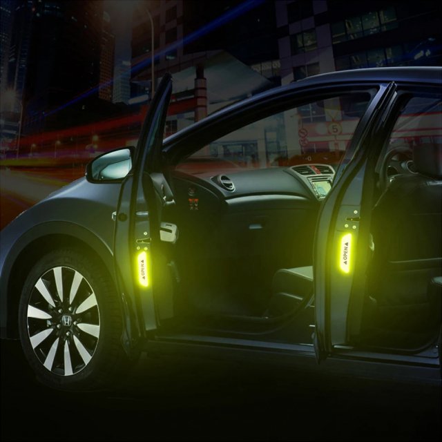 4PCS Reflective Car Door Warning Stickers - Image 4