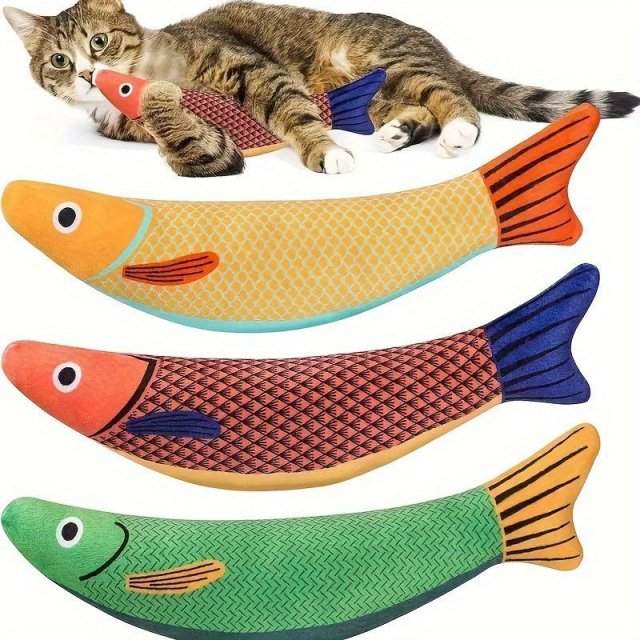 Crinkle Mackerel Cat Toy with Catnip - Soft & Durable Fish Playmate - Image 10