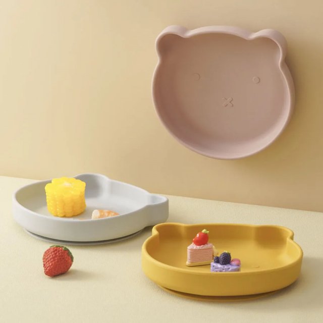 Silicone Suction Bear Baby Plate - Image 4