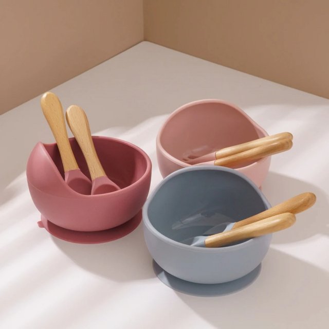3PCS Baby Silicone Feeding Set - Image 2