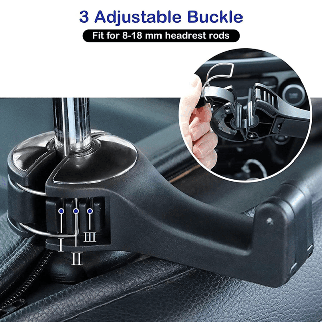 2-in-1 Car Hook and Phone Holder for Headrest – Multi-functional Backseat Organizer - Image 4