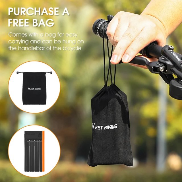 Foldable Anti-Theft Bicycle Lock - Secure, Lightweight & Portable Bike Chain Lock - Image 4