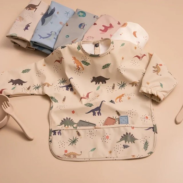 Waterproof Long-Sleeved Baby Bib - Image 4