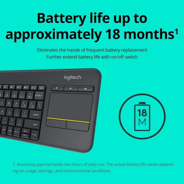 Wireless Touch Keyboard with Touchpad for Smart TV and Laptop - Image 3
