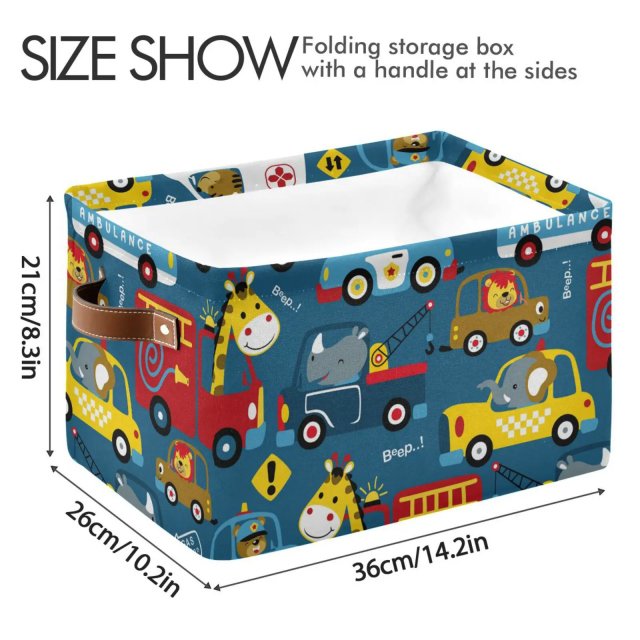 Autumn Forest Animal Cartoon Storage Basket - Image 8