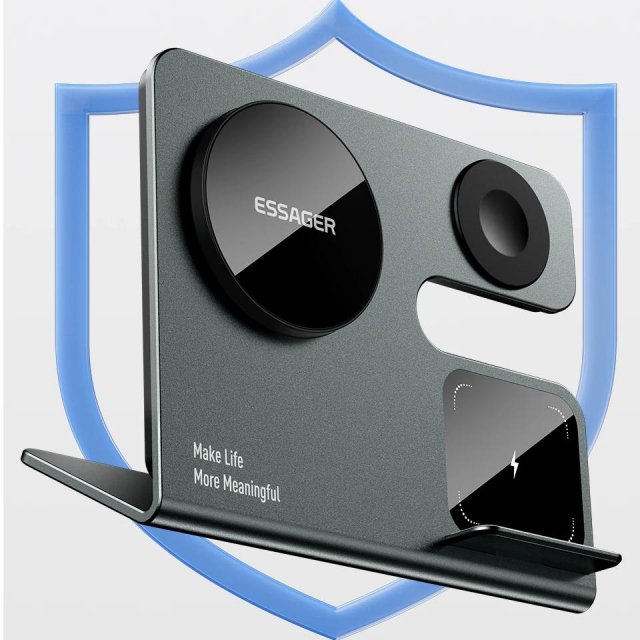 3 in 1 Magnetic Wireless Charger Stand for iPhone, AirPods, and Apple Watch - Image 4