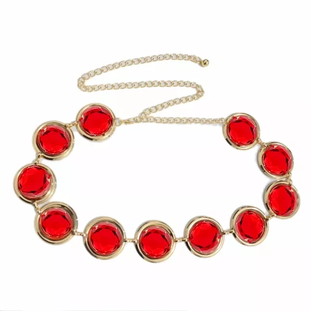 Anime Cosplay Belt with Red Gem Chain - Image 5