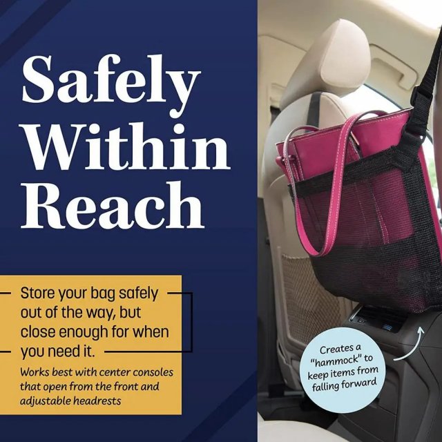 Backseat Dog Barrier & Car Seat Mesh Organizer for Pet Safety - Image 5