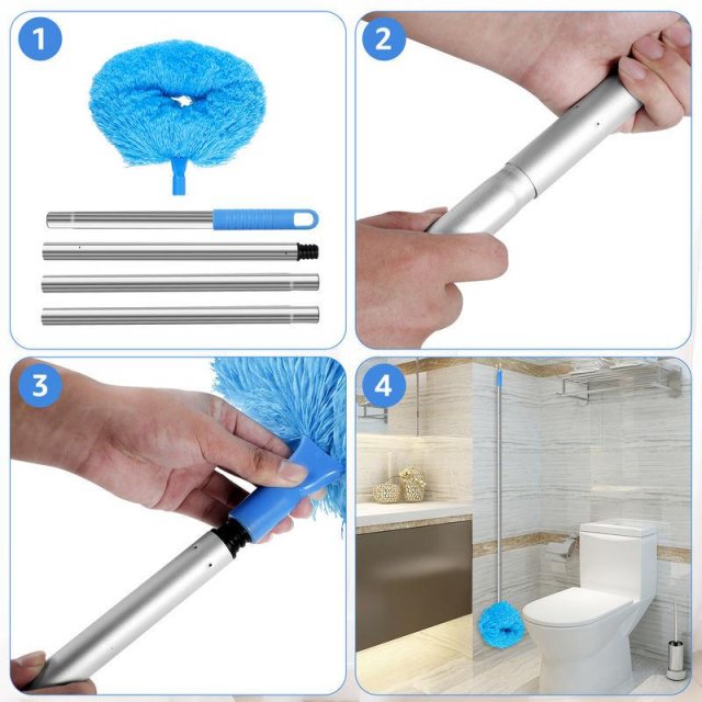 Telescopic Ceiling Fan Duster with Removable Microfiber Head - Image 6