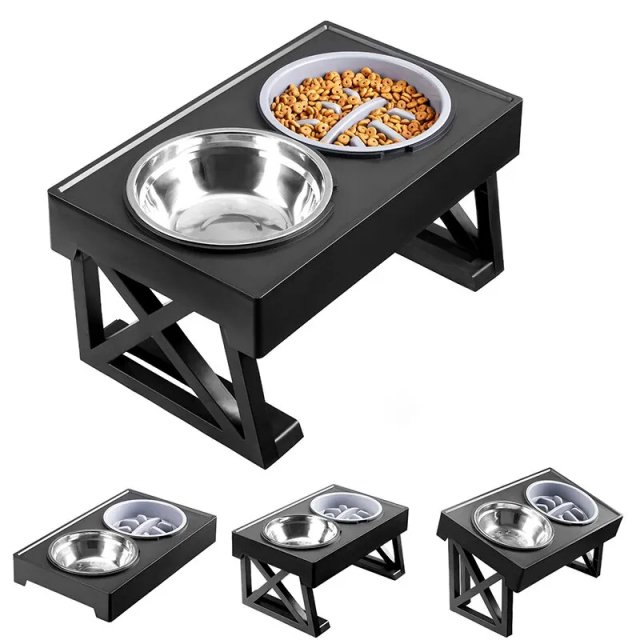 Adjustable Dog Elevated Bowls Stand - Image 6