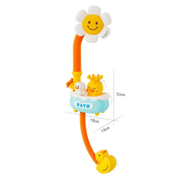 4-in-1 Baby Bath Toys with Sunflower Shower & Water Spray Sprinkler Set - Image 5