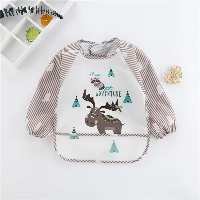Waterproof Long Sleeve Baby Bib - Image 4