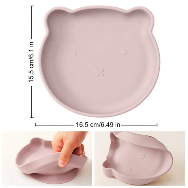 Silicone Suction Bear Baby Plate - Image 6