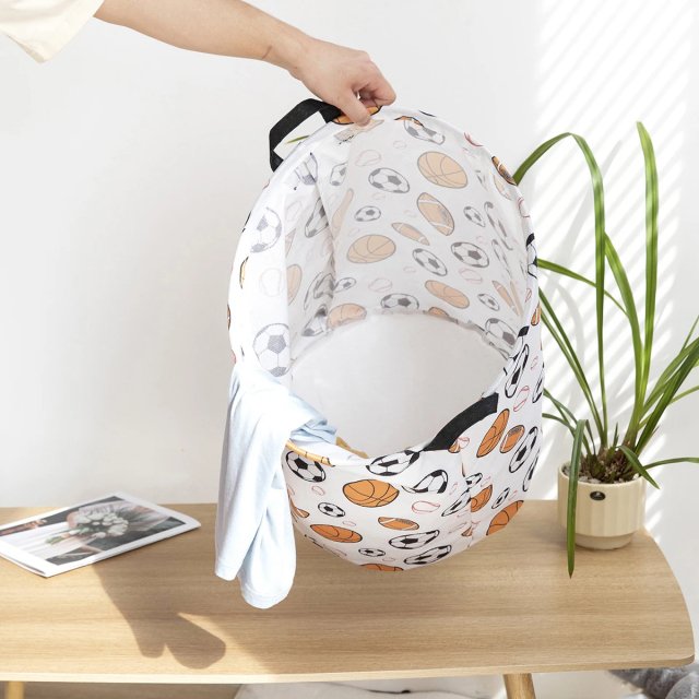 Laundry Basket for Dirty Clothes Soccer Balls Sport Football Pattern - Image 6