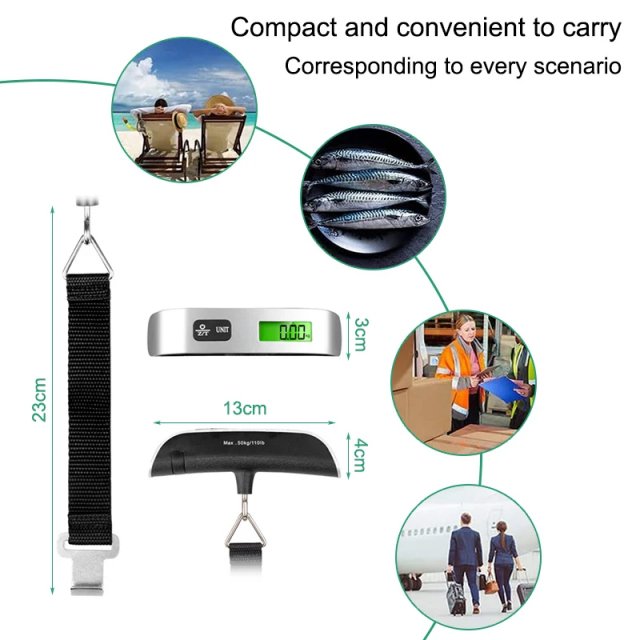 Portable LCD Digital Hanging Luggage Scale - Image 4