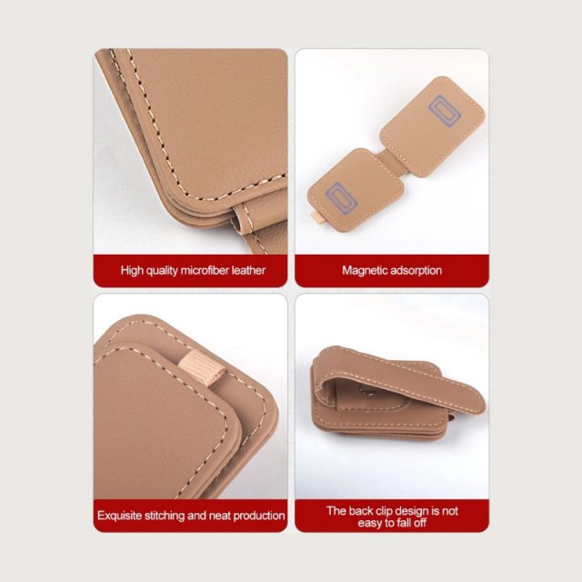 Car Sun Visor Sunglasses Holder with Multifunctional Clip - Image 4