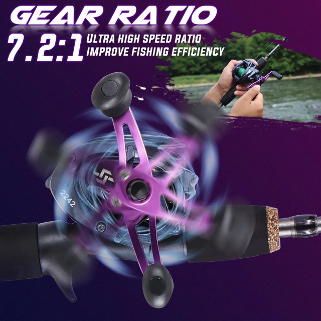 Premium 5.6ft Carbon Fiber Fishing Rod and Baitcasting Reel Combo - Image 5