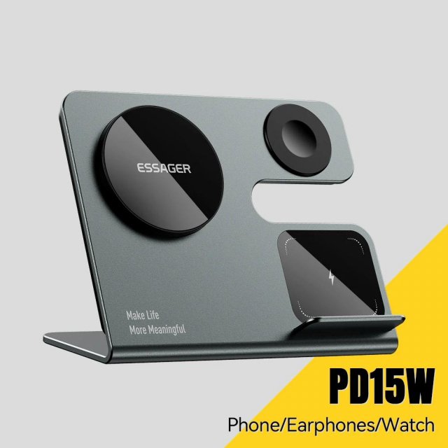 3 in 1 Magnetic Wireless Charger Stand for iPhone, AirPods, and Apple Watch - Image 5