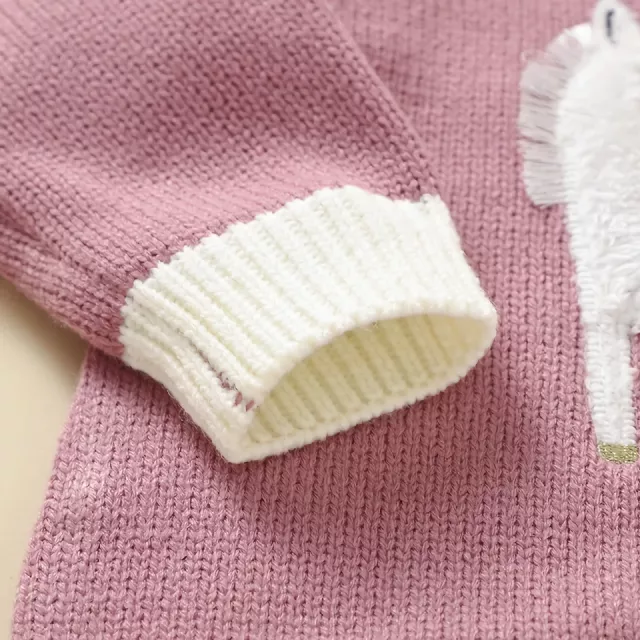Knitted Baby Romper with Cute Cartoon Horse - Unisex 0-18M - Image 5