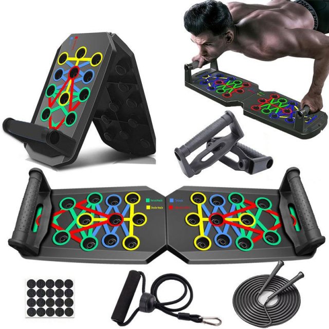 Foldable Multifunctional Push-Up Board Set with Handles - Image 6