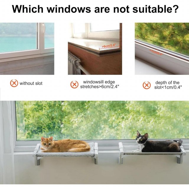 Adjustable Cat Window Bed with 2-Sided Cushion - Image 6