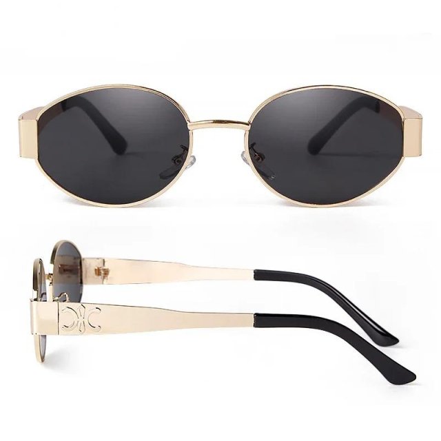 Trendy Retro Oval Sunglasses for Women - Image 2