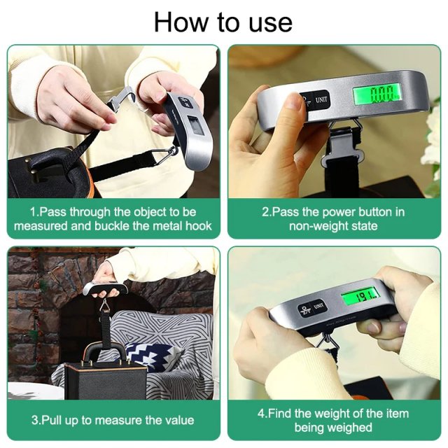 Portable LCD Digital Hanging Luggage Scale - Image 3