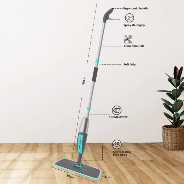 360° Rotating Microfiber Floor Mop with Spray - Image 4