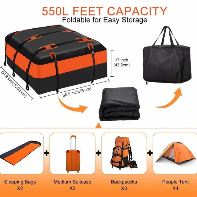 PVC Waterproof Rooftop Cargo Carrier Bag with Anti-Slip Mat - Image 4