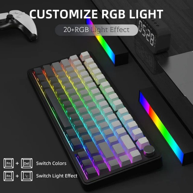 Bluetooth Mechanical Keyboard with TFT Screen & RGB Effects - Image 4