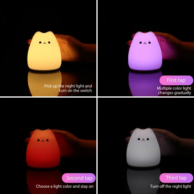 Mini Kawaii Cat Night Lamp - Image 3